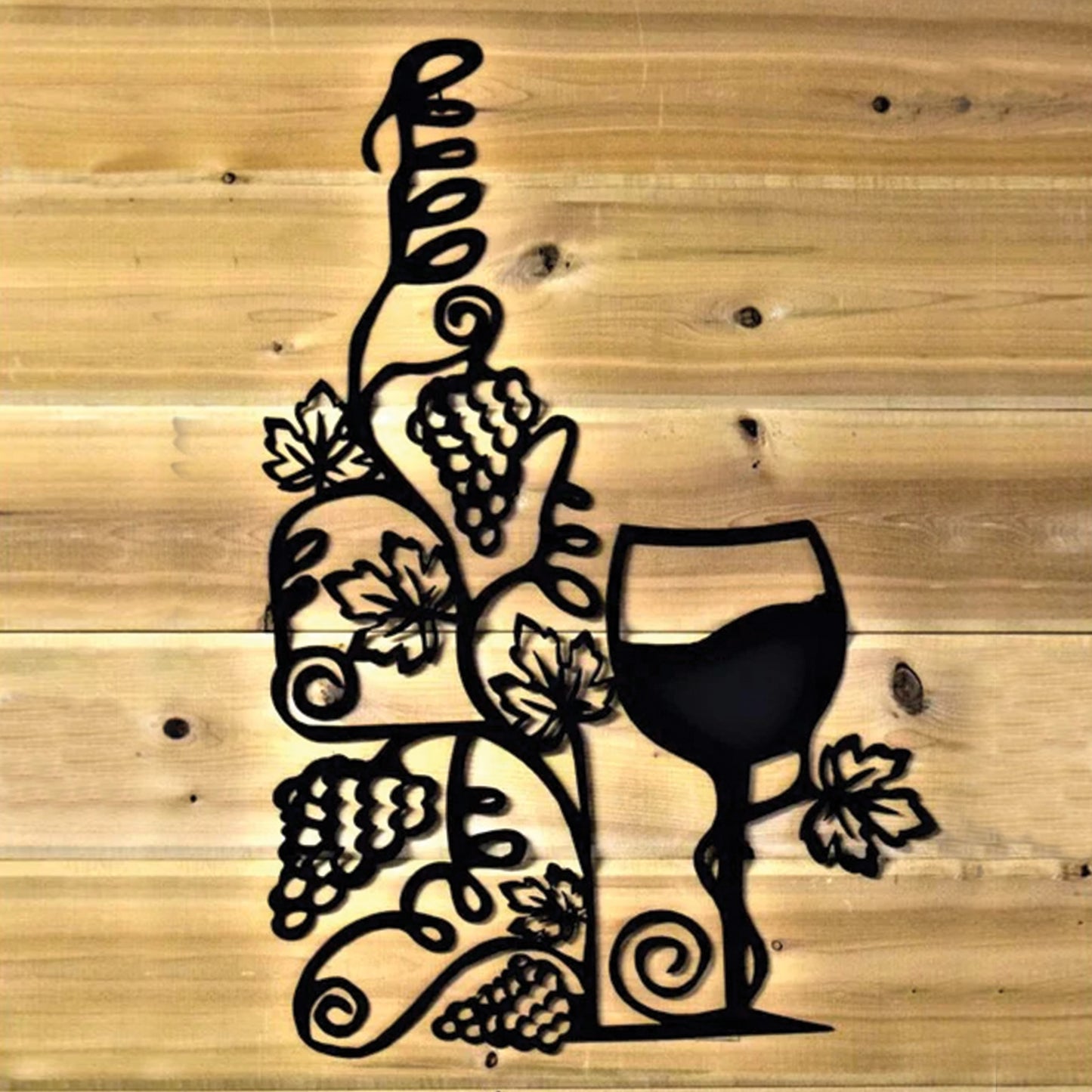 Wine Bottle & Glass